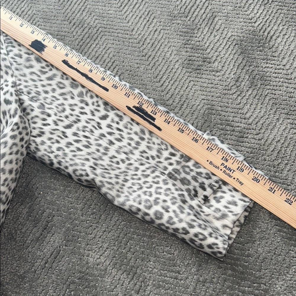 Tara Jarmon Leopard Print Double Breasted Coat Made in France Size 40 - Picture 12 of 14